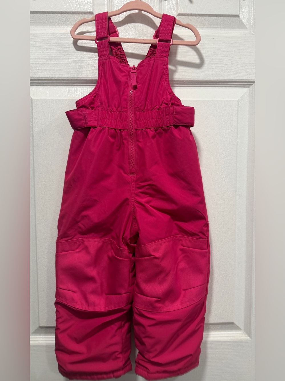 2 T Kids Waterproof Snow Bib Overalls - Hot Pink